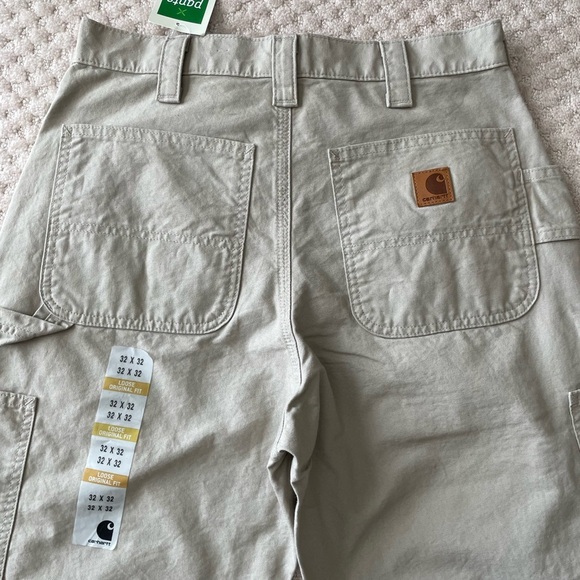 Carhartt Utility Work Pants Loose Relaxed Fit Canvas Khaki Tan 32X32 - Picture 8 of 12